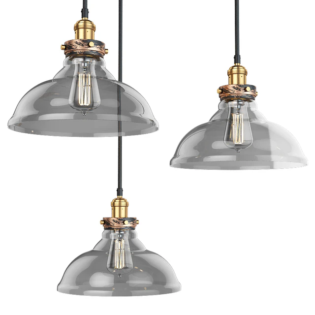 ARTCRAFT 3-Light Bronze and Copper Pendant Suspension — Descargar