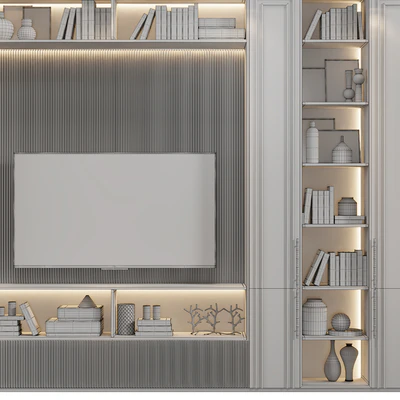 Neoclassical TV wall 016 — Ver 2