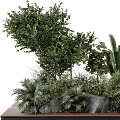Outdoor Garden set bush and Tree - Garden Set 637 — Вид 2