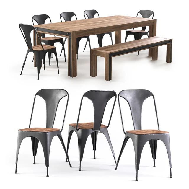 Amos Table and Chairs — Скачать
