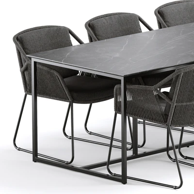 Outdoor Garden Woven Dining Set — Вид 2