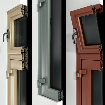 Витражные алюминиевые двери /  Stained aluminum doors — Вид 2