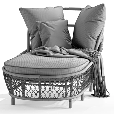 Rattan sun lounger By visionnaire — Ver 3