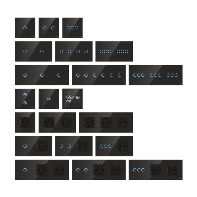 TouchMe electric sockets and switches - Black — Скачать