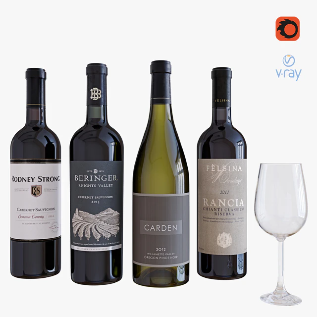 wine bottle set 7 — Скачать