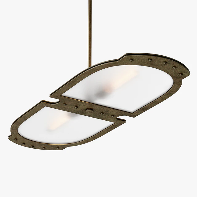 1stdibs Large Double-Plate Frosted Glass Pendent — Descargar