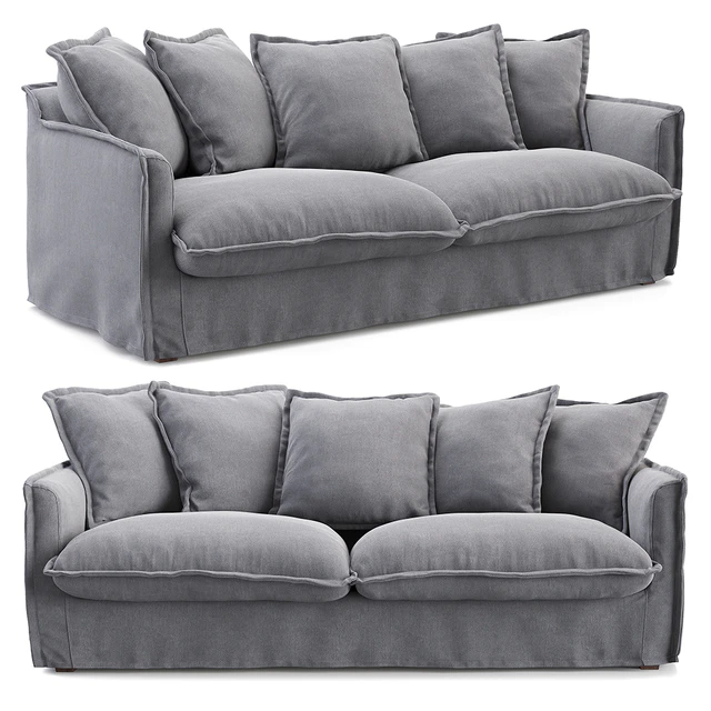 Livingston Sofa Charcoal Gray — Скачать