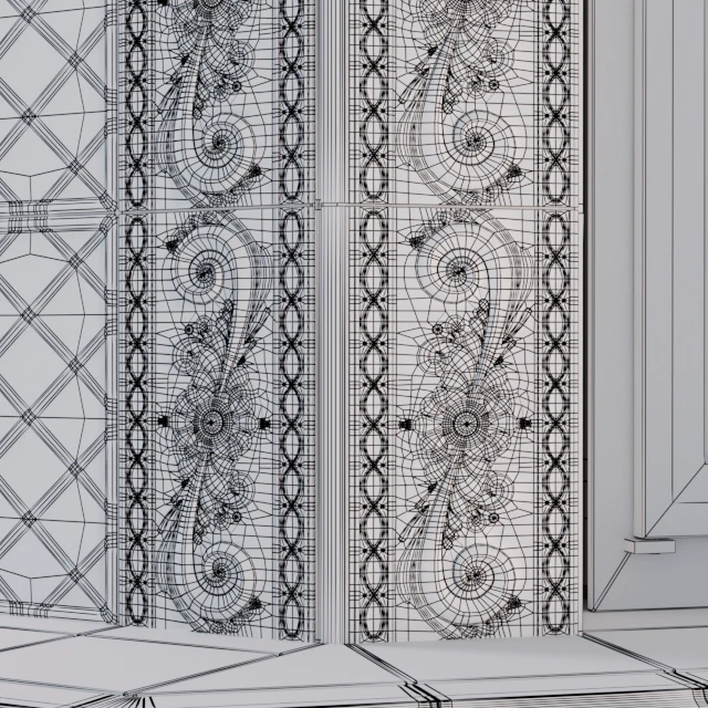 Stove - corner fireplace with tiles — Descargar