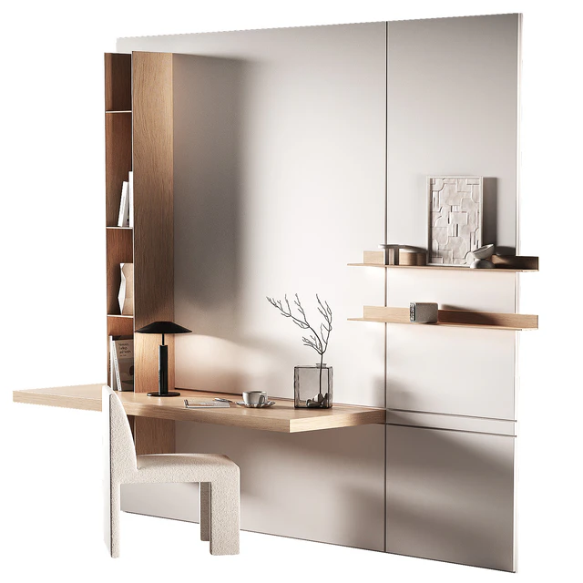 Workplace 4. Minimal home office furniture. — Скачать