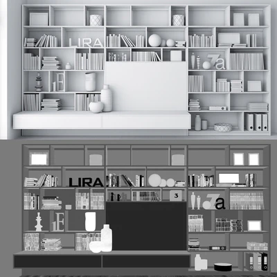 стеллаж Flat с декором (101 книга+52 журнала на русском) — Вид 2