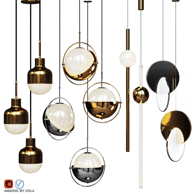 Four Pendant Lights amazing set vol.14 — Скачать