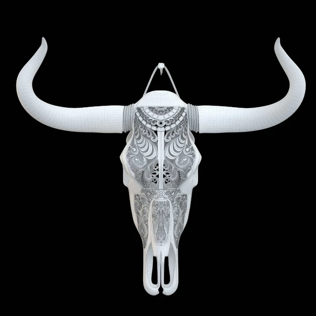 Carved cow skull — Descargar