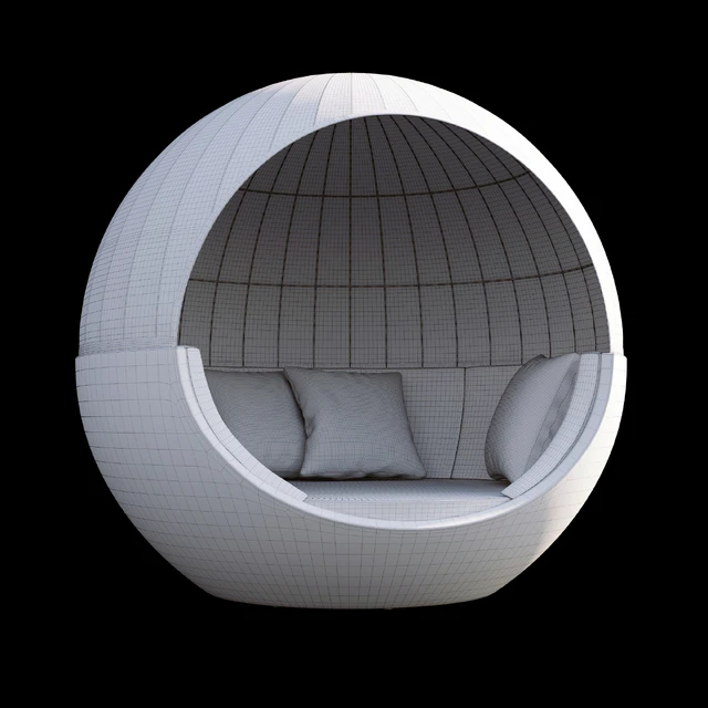 Deck chair Vondom ULM Moon with roof — Descargar