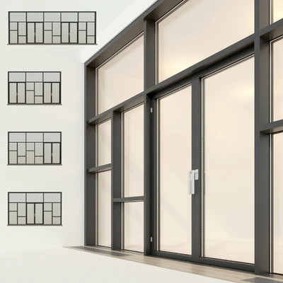 Panoramic glazing. Stained glass window 26 — Ver 1