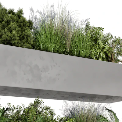 Hanging Plants Set in Gray Pot - Set 717 — Ver 2