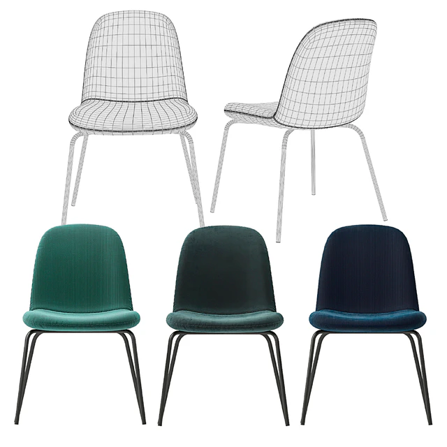 Tibby AM.PM chair set in various textures — Descargar