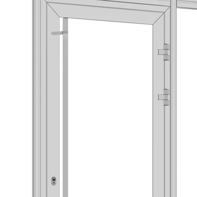 Entrance door with glass facade — Ver 3
