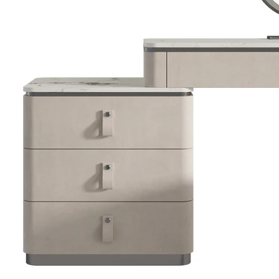 Lalume dressing table with makeup mirror — Ver 2