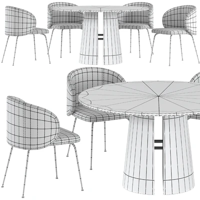 Dining table Teulat Cep + chair La Forma Minna — Ver 2