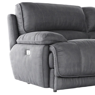 American Signature Furniture Mario 3-Piece Dual Power Reclining Sectional — Ver 4