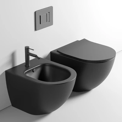 Toilet wall mounted Ceramica Nova Metropol CN4002MB rimless — Ver 1