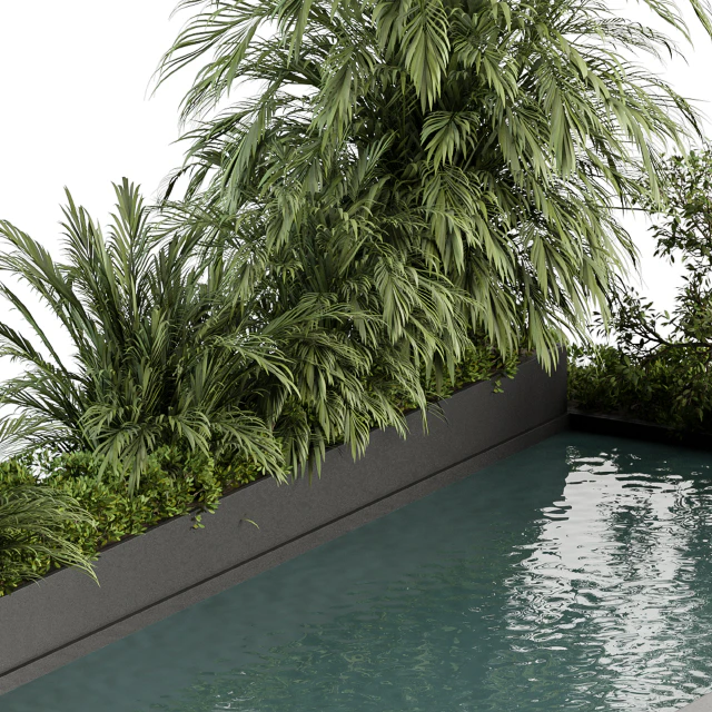 Backyard and Landscape Furniture with Pool 04 — Descargar