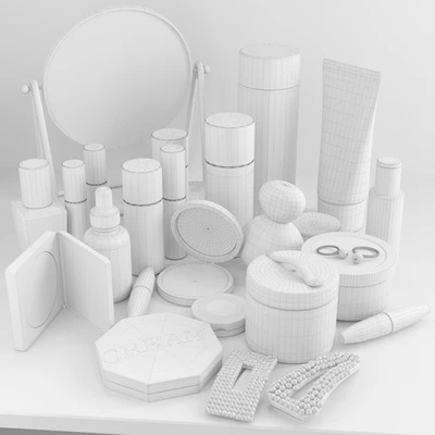 Collection of luxury cosmetics for beauty salons and dressing table. Make up — Ver 2