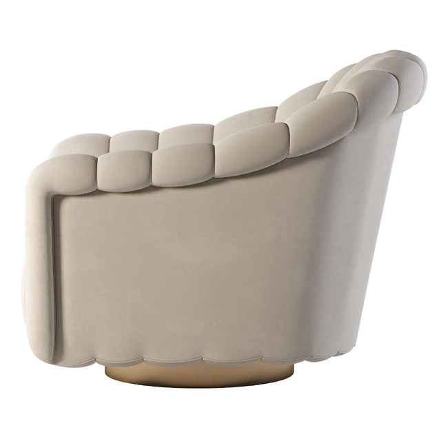 Gray Velvet Swivel Chair — Скачать