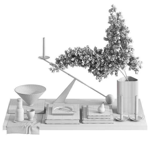 Decorative set by MENU SPACE with pine branches — Descargar