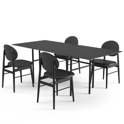 Outline Chair + Snaregade Tables Rectangular — Ver 1