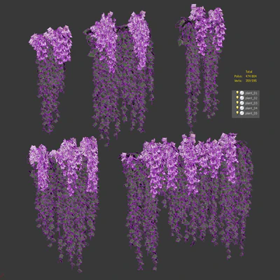 Hanging plants with white orchid flowers — Ver 3