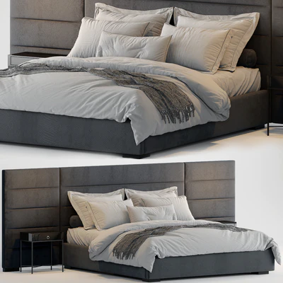 RH Modena Horizontal Channel Panel Fabric Platform Bed2 — Ver 1