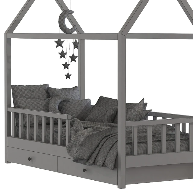 Childrens bed with columns 6 — Descargar