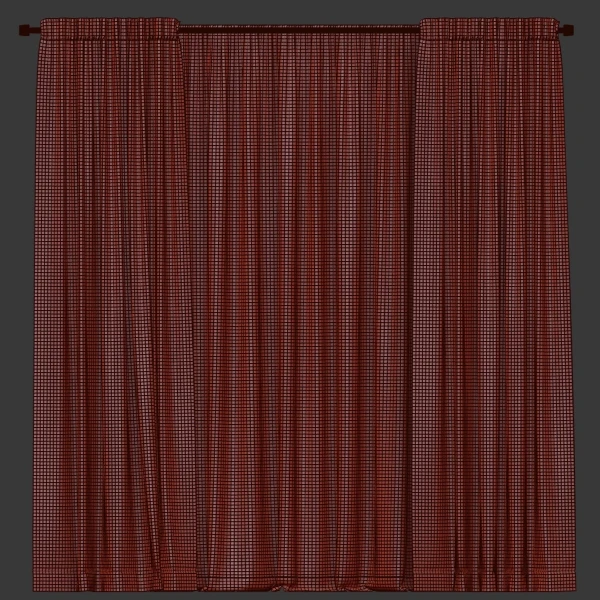 Brown curtains with tulle — Descargar