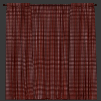 Brown curtains with tulle — Ver 2