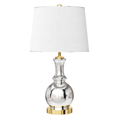 Lavelle 25 in. Mercury Silver/Brass Gold Glass Table Lamp (Set of 2) — Ver 1