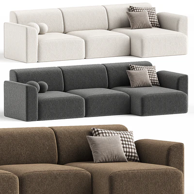 Corner sofa Bayvin-2 Soft Gray — Ver 2