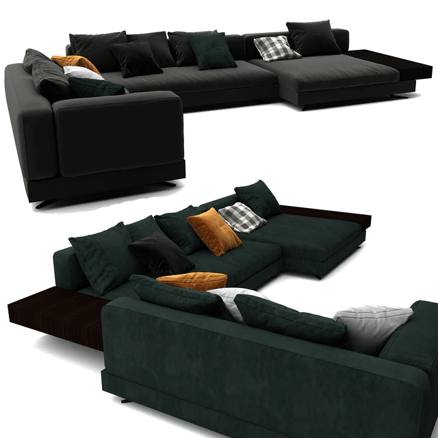 Minotti  White Sofa Set 012 — Скачать