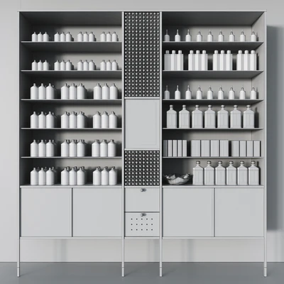 Cosmetic set with chest of drawers and shelves — Ver 2