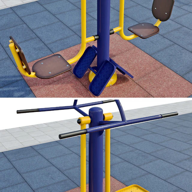 Sports ground with outdoor exercise trainers. Playground — Descargar