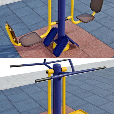 Sports ground with outdoor exercise trainers. Playground — Ver 3