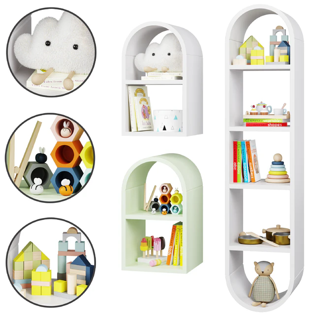 Wall shelf Mallory Kids with decor by Crate and Barrel / Crate and Kids — Download