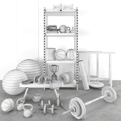 blue and gray sport set - home gym — Ver 2