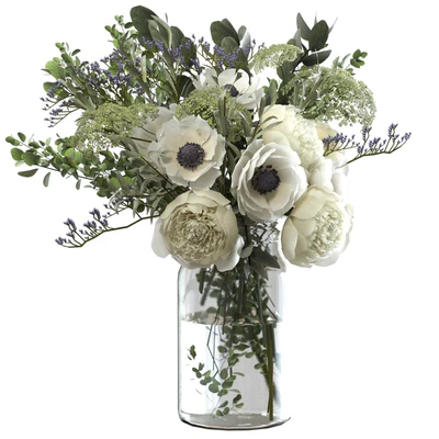 Bouquet with flowers and eucalyptus — Ver 4