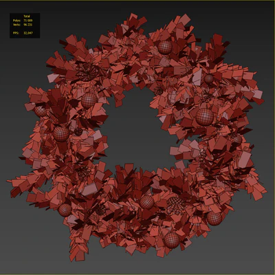 Christmas wreath with toys and pine cones — Ver 3