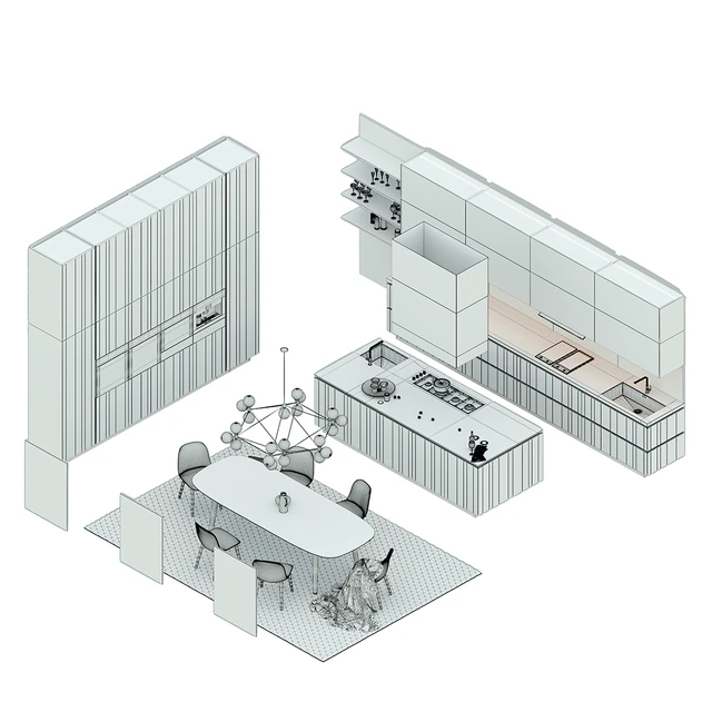 Kitchen Poliform Varenna Artex 3 (vray GGX, corona PBR) — Descargar