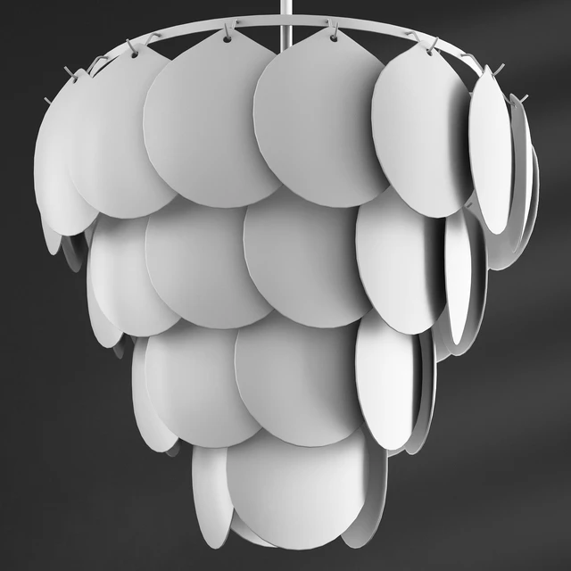 Chandelier pendant Glass Shells Suspension Chandelier Loft-Concept — Descargar