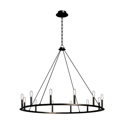 Люстра   MINIMALIST IRON RING CHANDELIER - 12 LIGHT SKU CH17023      светильник — Вид 1