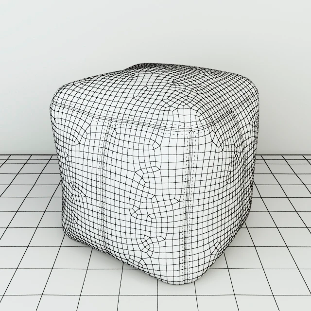 MOROCCAN LEATHER SQUARE POUF — Descargar