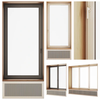 Plastic window with wooden slope — Ver 1